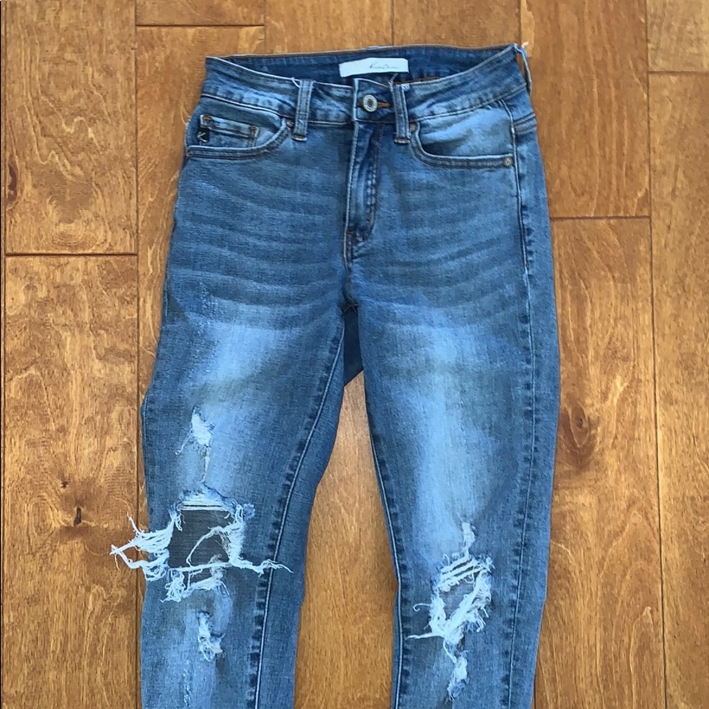 Light wash ripped jeans